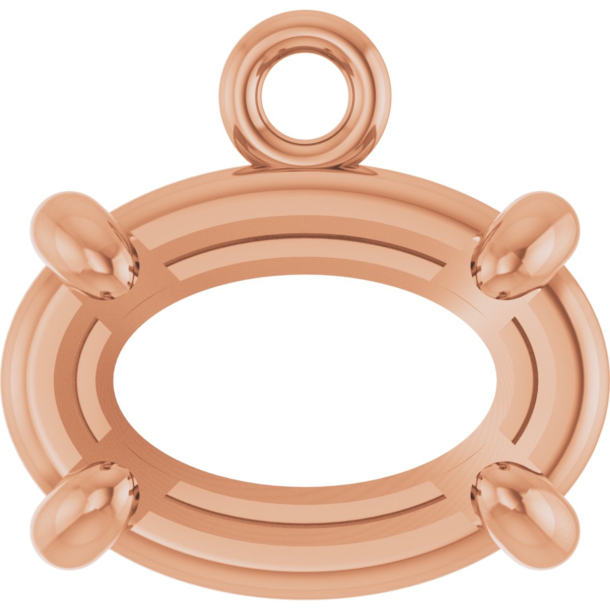 Oval 4-Prong Claw Dangle