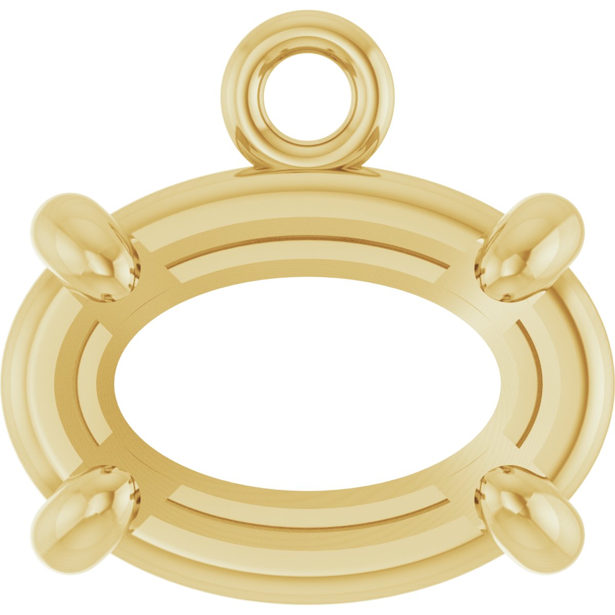 Oval 4-Prong Claw Dangle