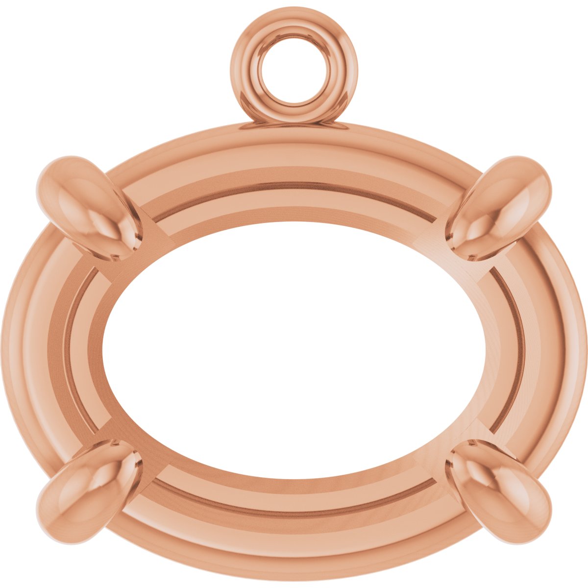 Oval 4-Prong Claw Dangle