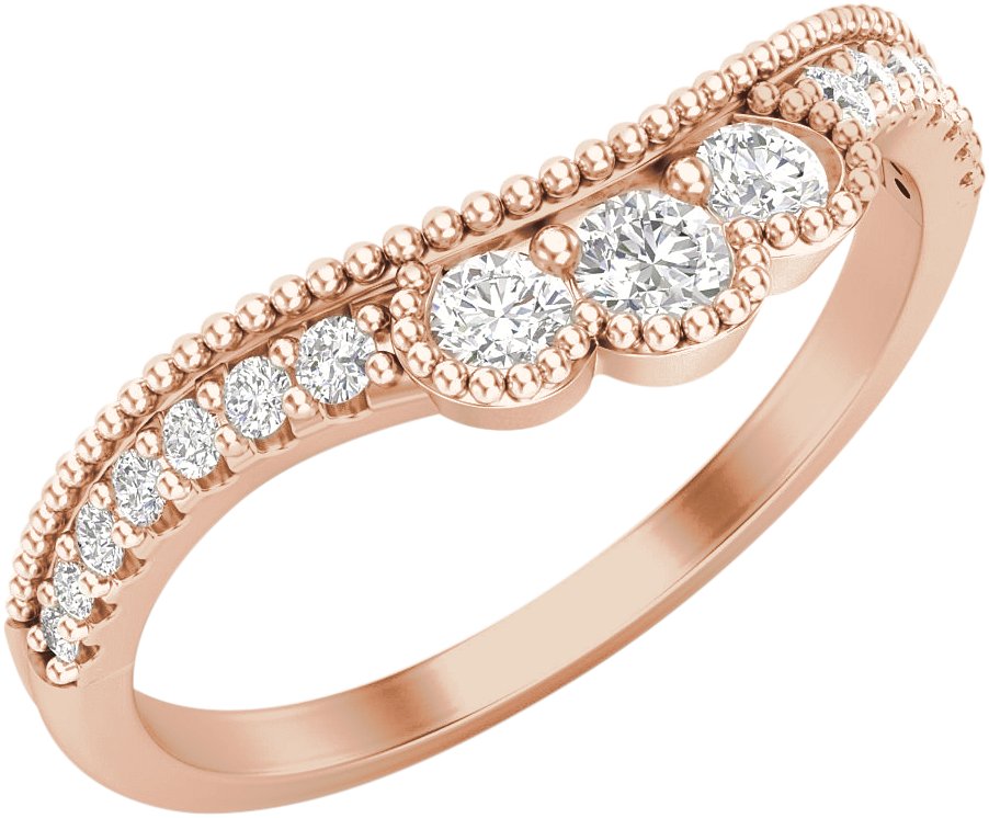 14K Rose .25 CTW Contour Diamond Band Ref 14972105