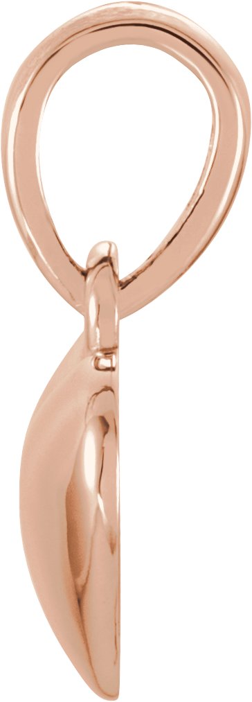 14K Rose .03 CT Diamond 13.55x8.35 mm Heart Pendant