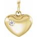 14K Yellow .05 CT Natural Diamond Heart Pendant