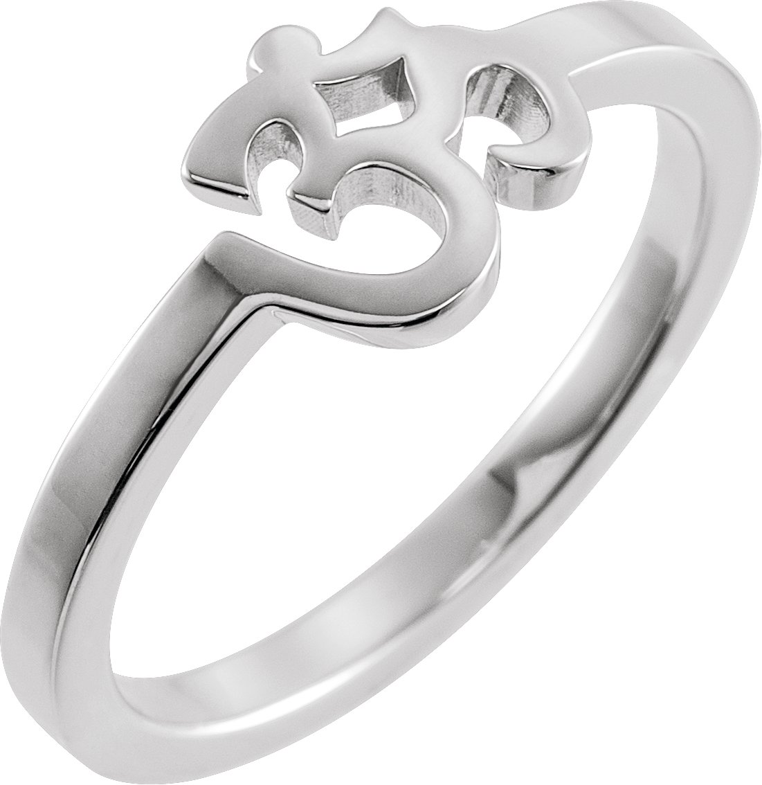 Sterling Silver Petite Om Ring