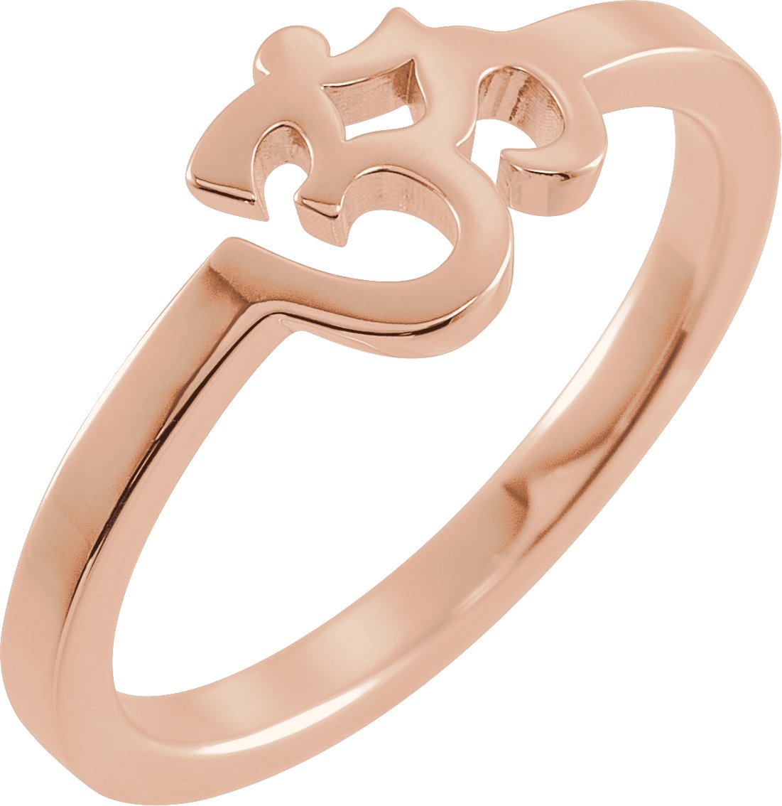 14K Rose Petite Om Ring