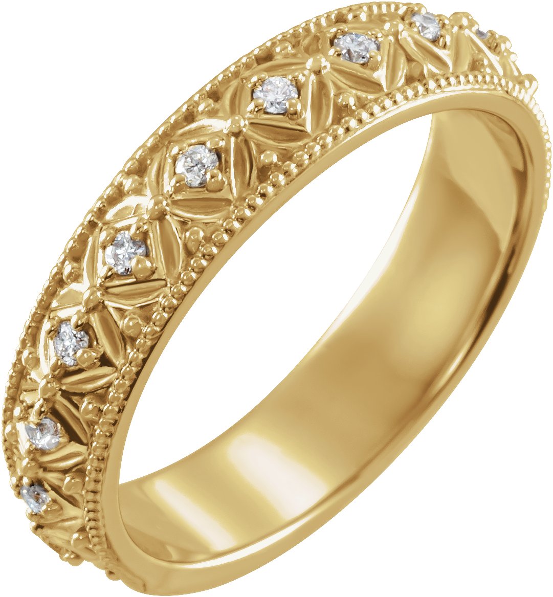 14K Yellow 1/6 CTW Diamond Anniversary Band