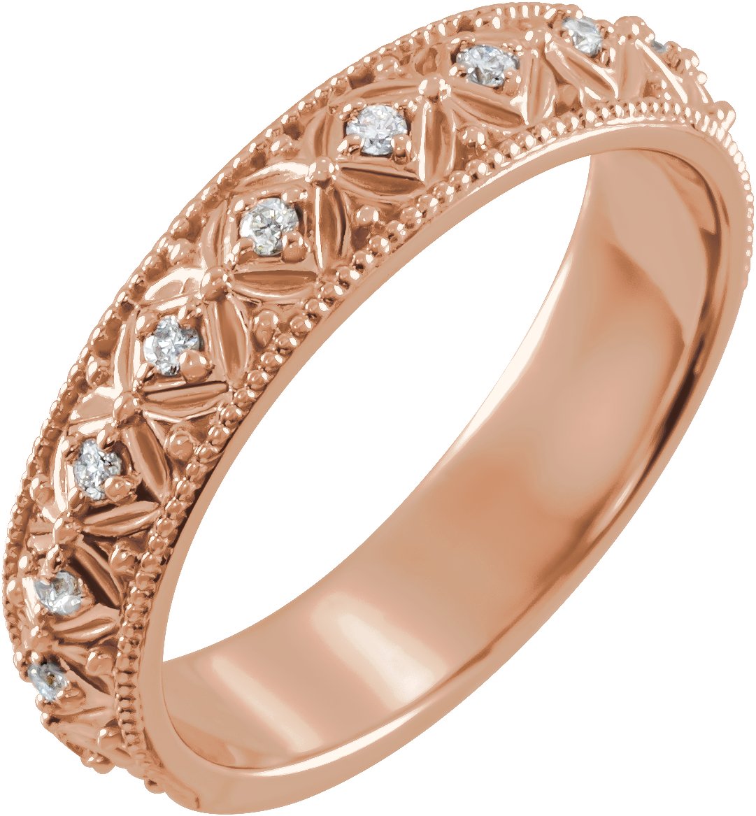 14K Rose 1/6 CTW Diamond Anniversary Band