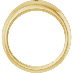 10K Yellow 2 mm Round Petite Dome Ring Mounting