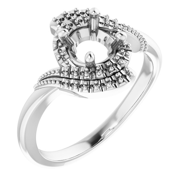 Halo-Style Beaded Ring
