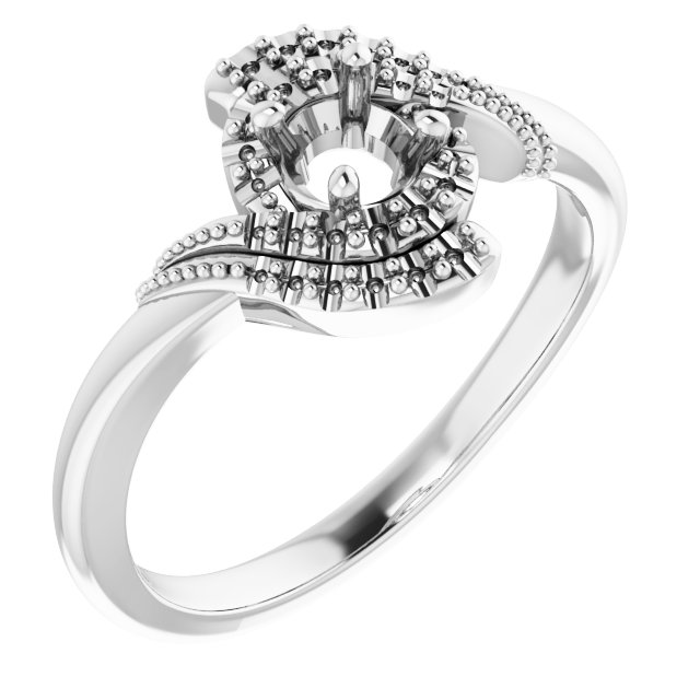 Halo-Style Beaded Ring