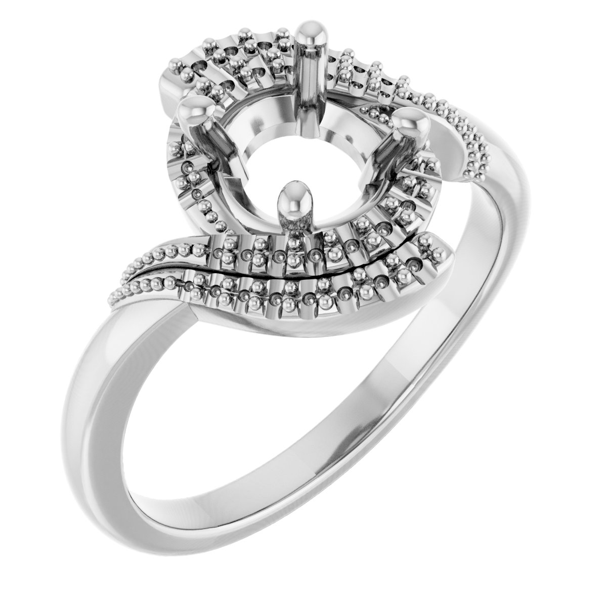 Halo-Style Beaded Ring