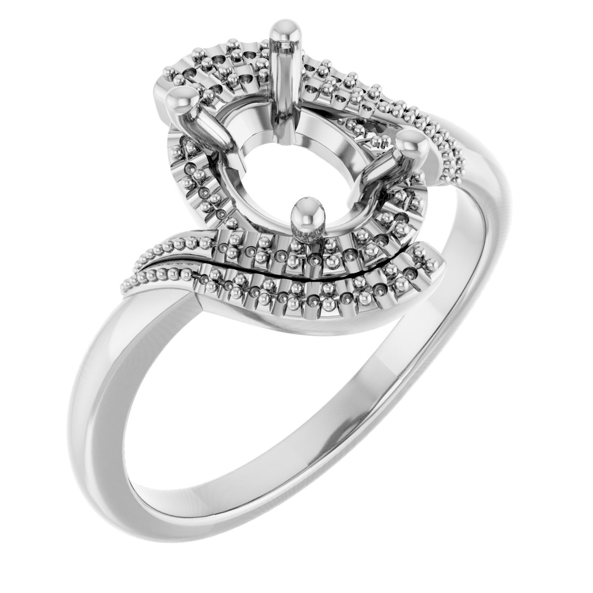 Halo-Style Beaded Ring