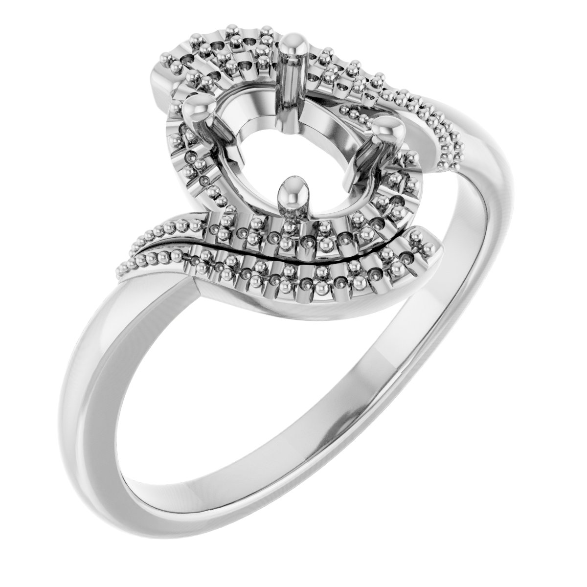 Halo-Style Beaded Ring