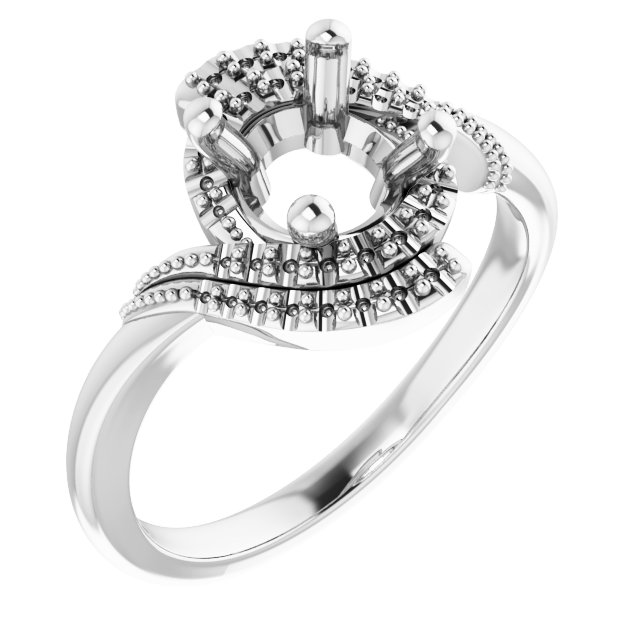 Halo-Style Beaded Ring