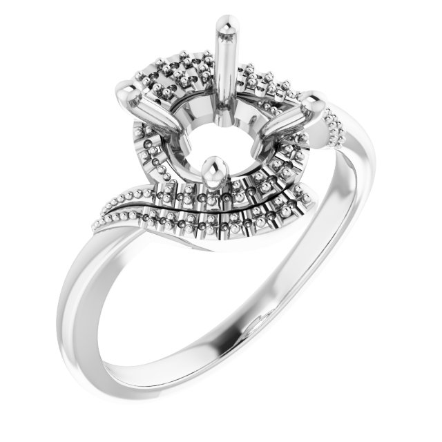 Halo-Style Beaded Ring