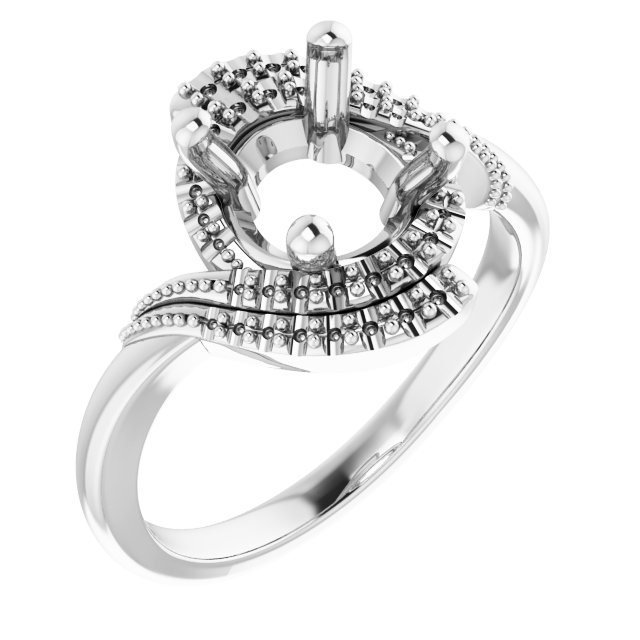Halo-Style Beaded Ring