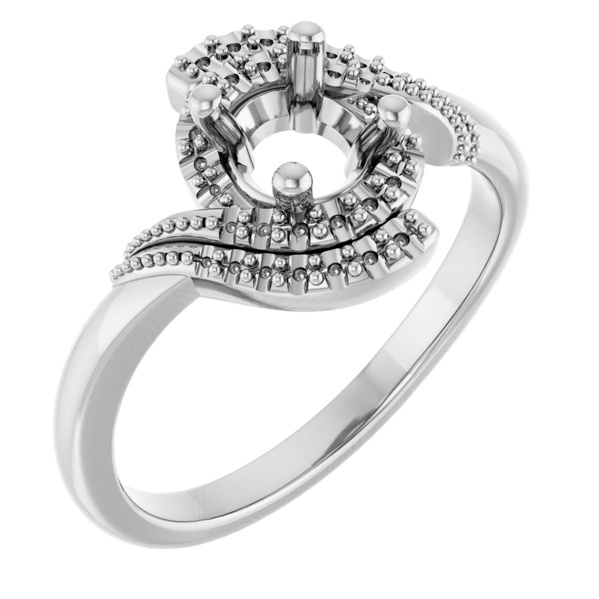 Halo-Style Beaded Ring