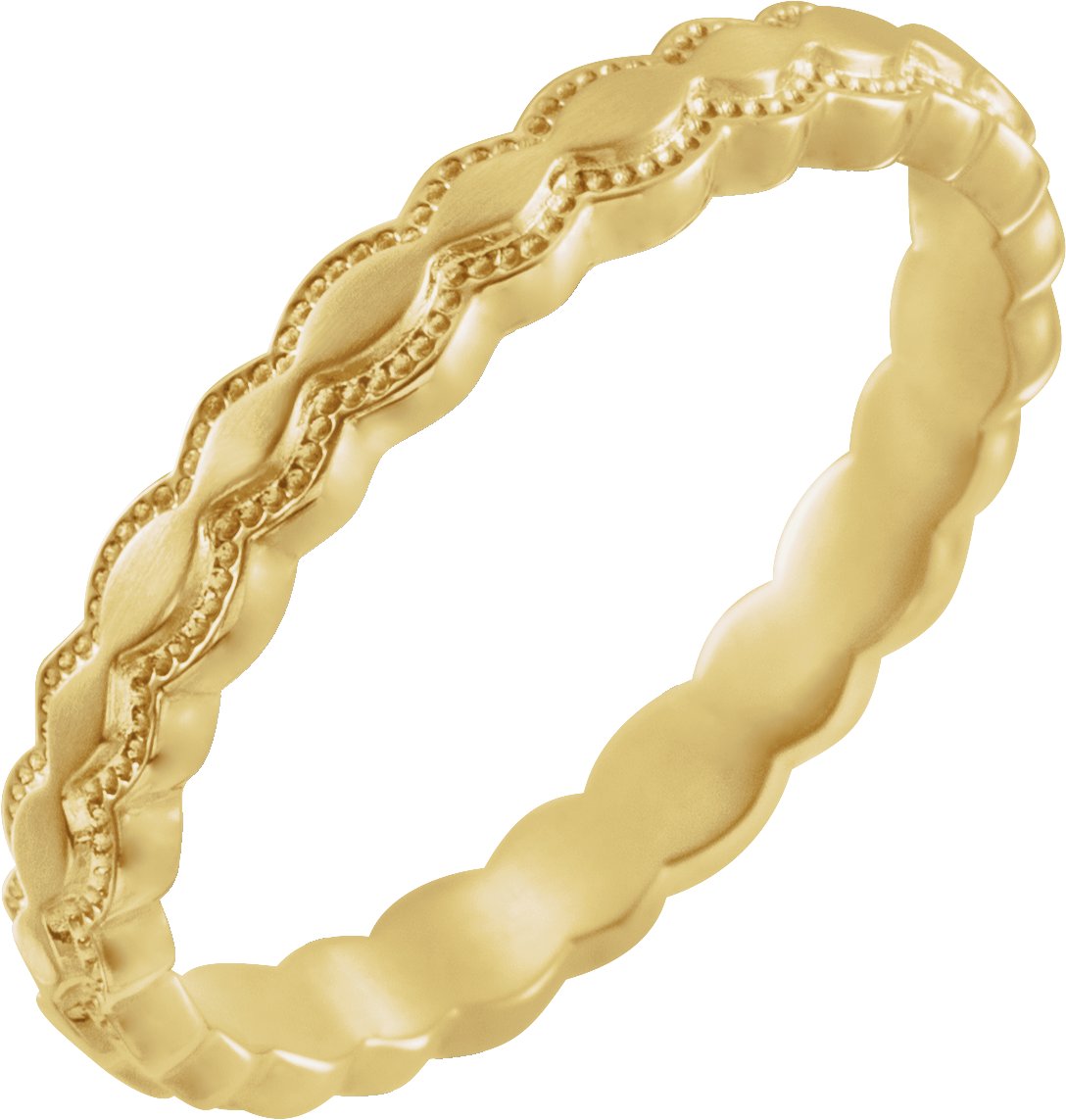 14K Yellow 2.9 mm Textured Band Size 7