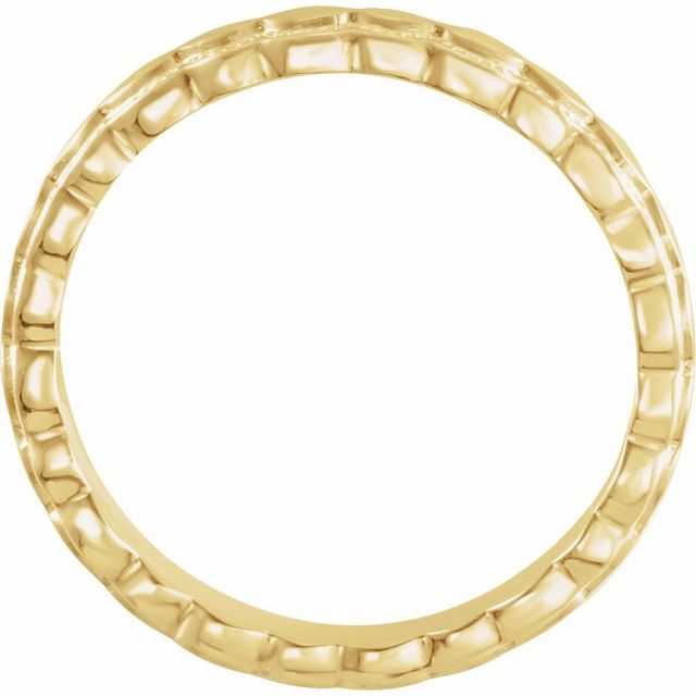 14K Yellow 2.9 mm Textured Band Size 7.5