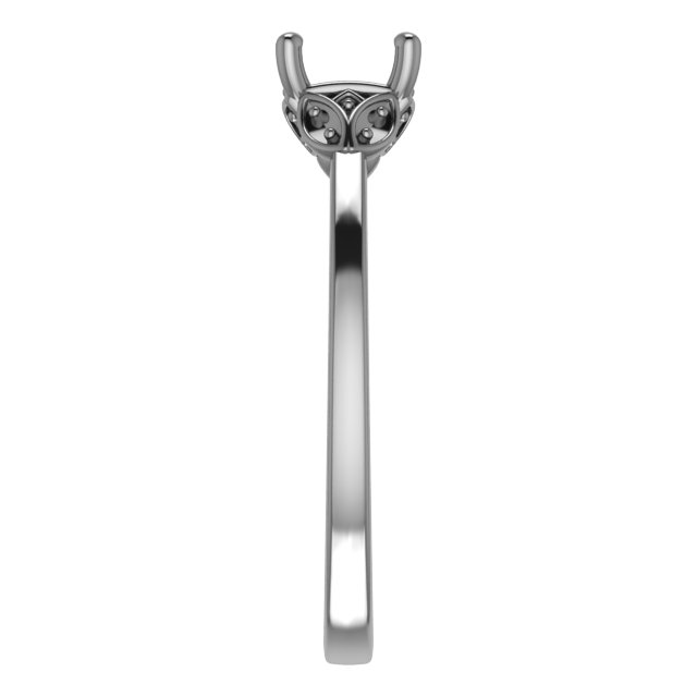 4 mm Square Engagement Ring Mounting view 4