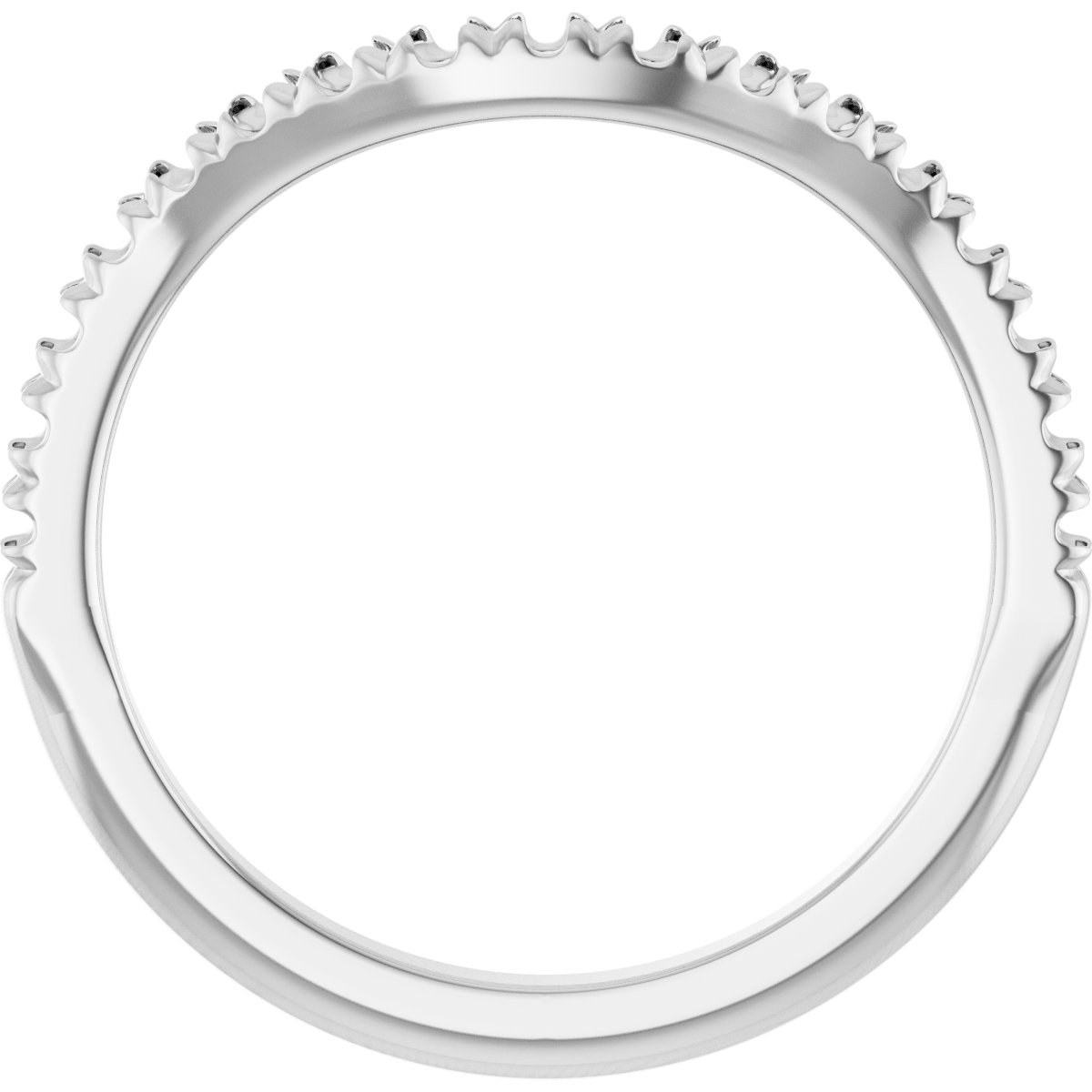 14K White Gold 1/5 CTW Natural Diamond French-Set Matching Band