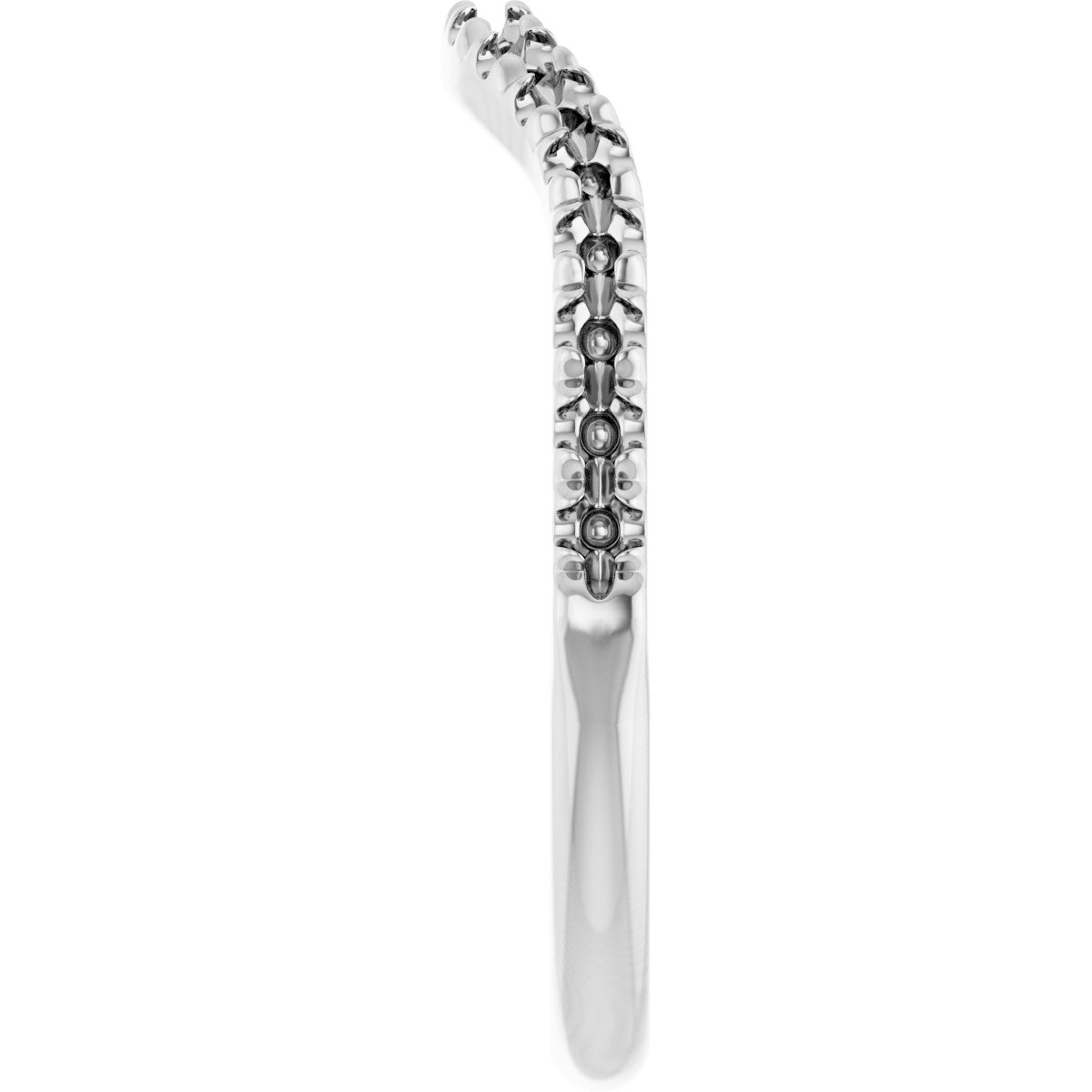 14K White Gold 1/5 CTW Natural Diamond French-Set Matching Band