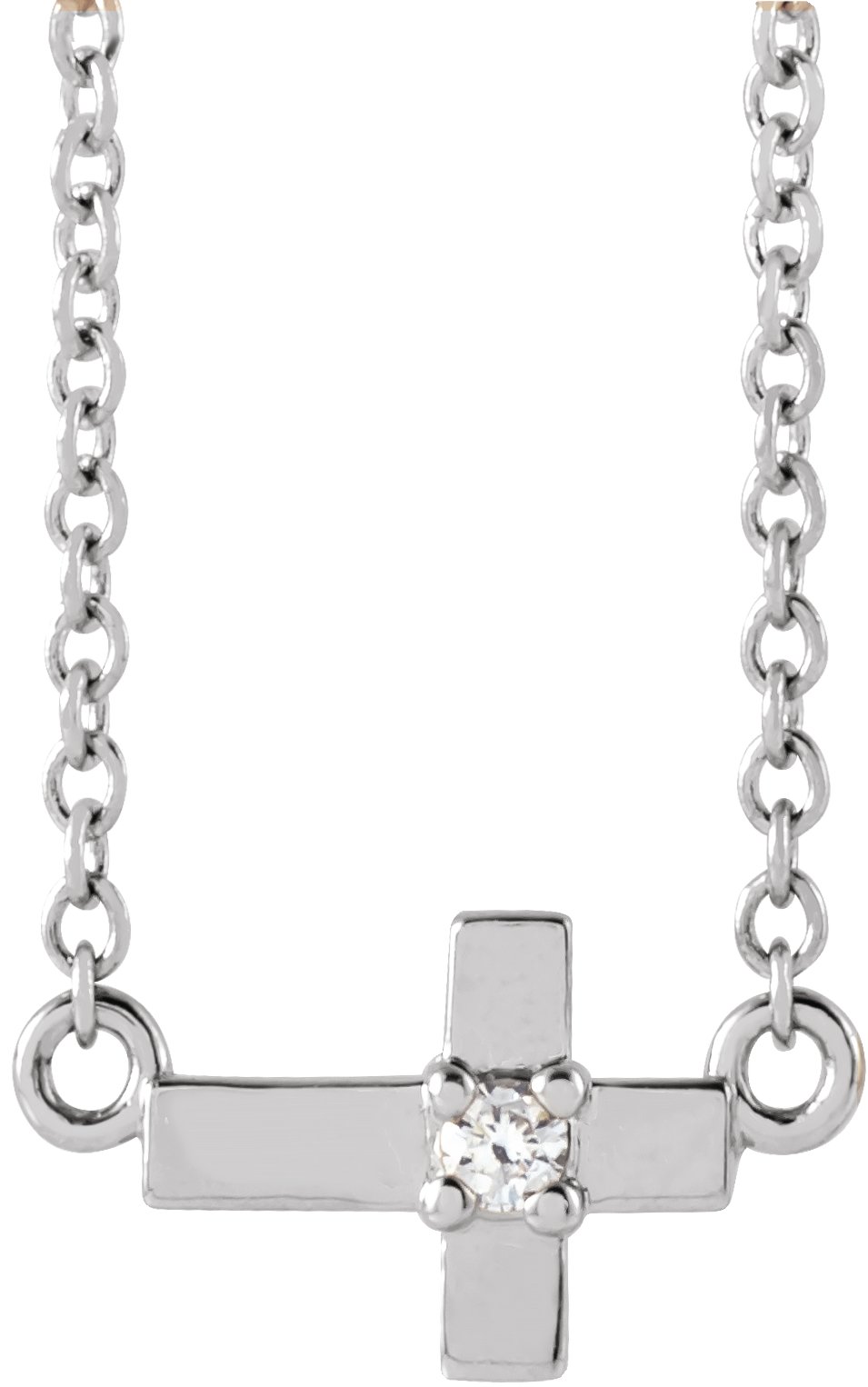Youth Sideways Cross Necklace or Center