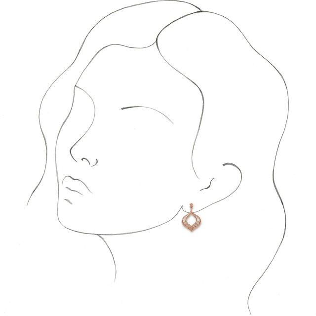 14K Rose Vintage-Inspired Dangle Earrings   