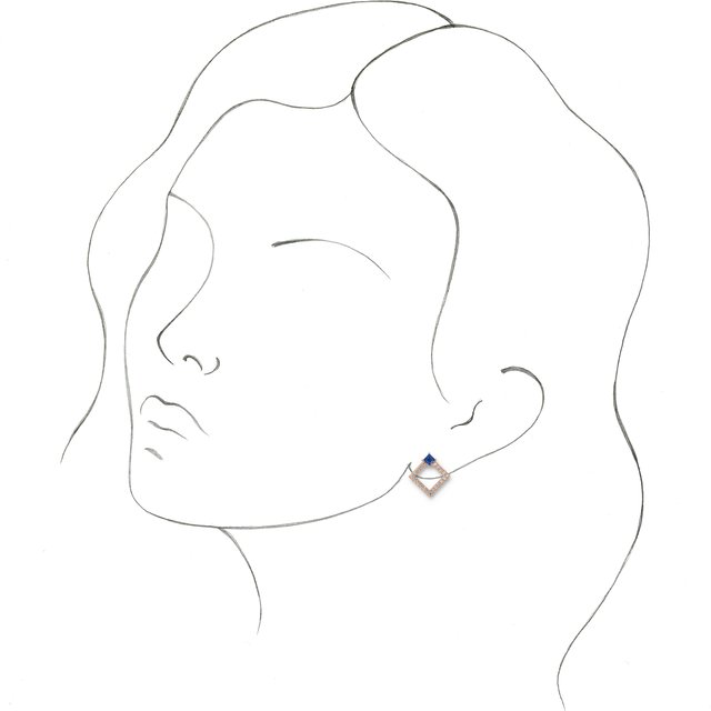 14K Rose Tanzanite & 1/3 CTW Diamond Earrings         
