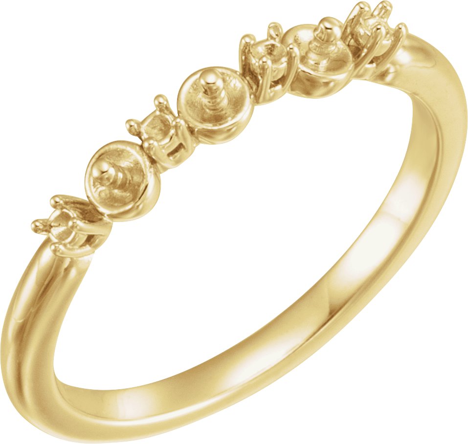Three-Stone Pearl Ring