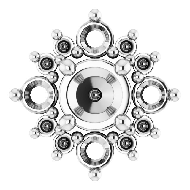 Round 4-Prong Halo-Style Earring Setting