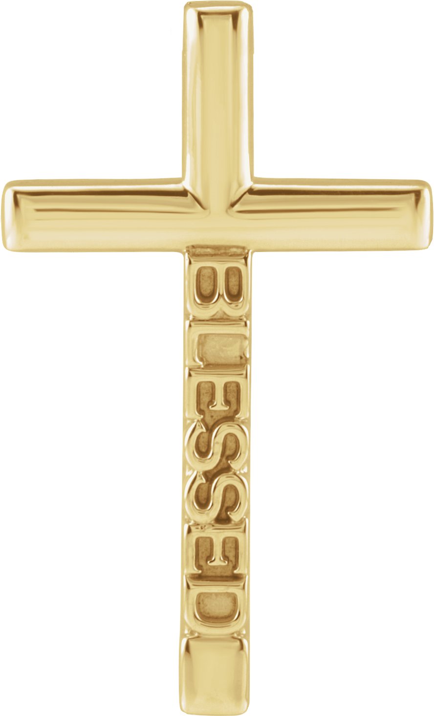 14K Yellow 25x15.05 mm Blessed Cross Pendant