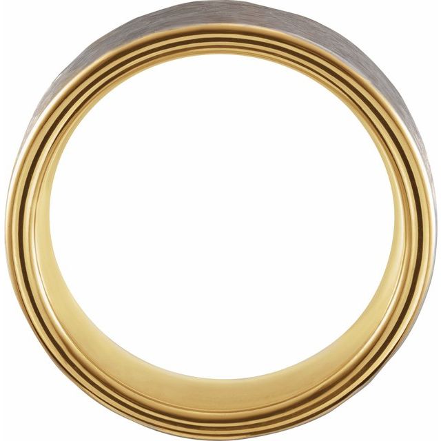 18K Yellow Gold PVD Tungsten 8 mm Band Size 10