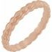 14K Rose 2.9 mm Textured Band Size 7.5