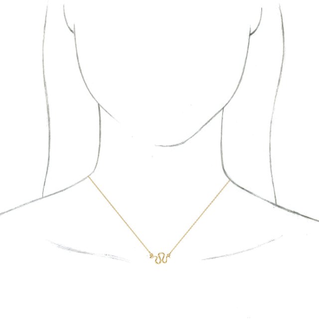 14K Yellow Snake 16-18 Necklace