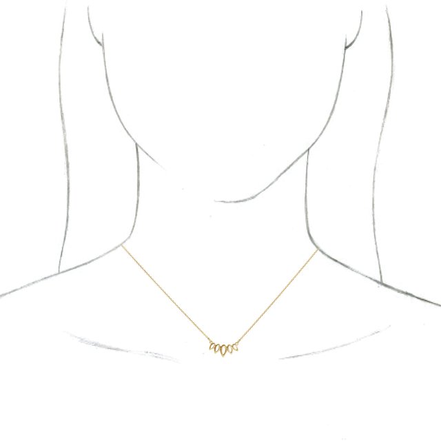 14K Yellow Leaf 16-18 Necklace  