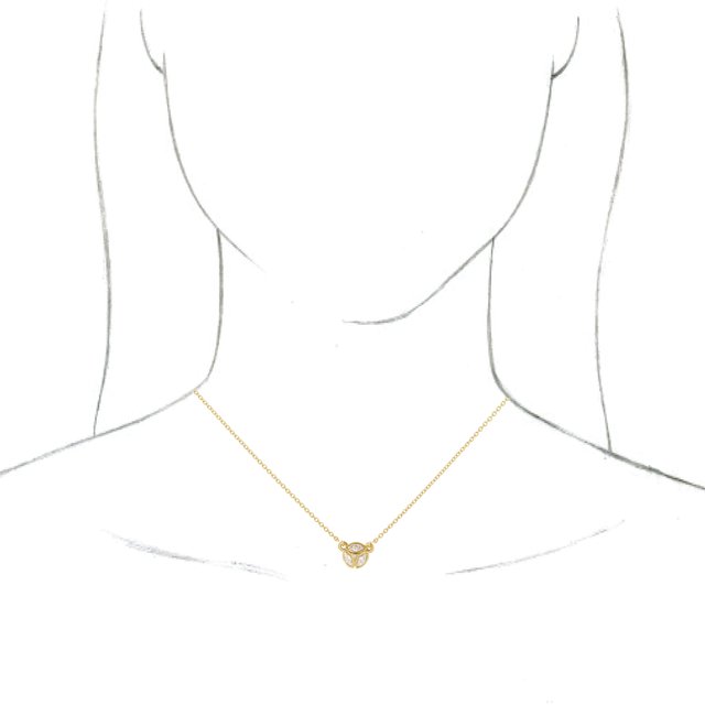 14K Yellow 1/5 CTW Natural Diamond 16-18 Necklace