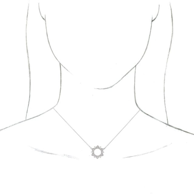14K White 1/4 CTW Natural Diamond 18 Necklace