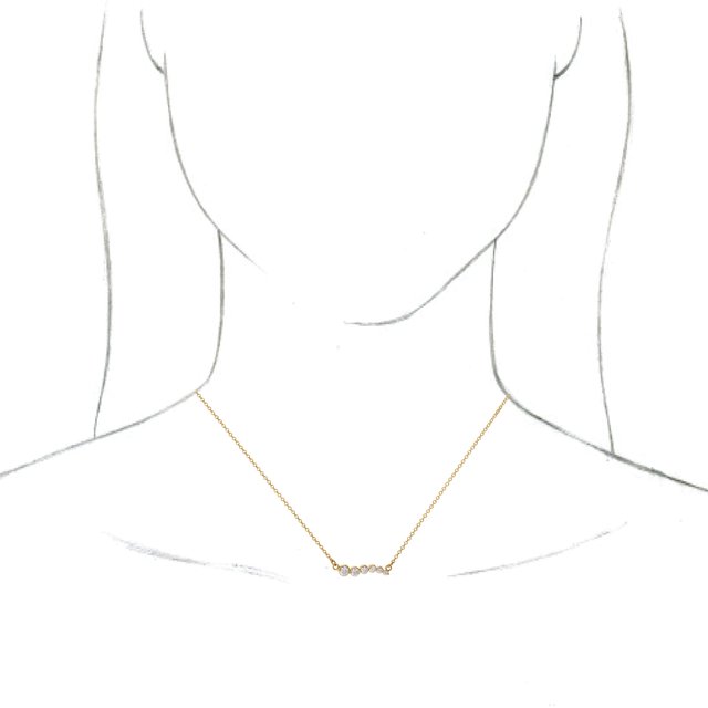 14K Yellow 1/4 CTW Diamond Graduated 18 Necklace  