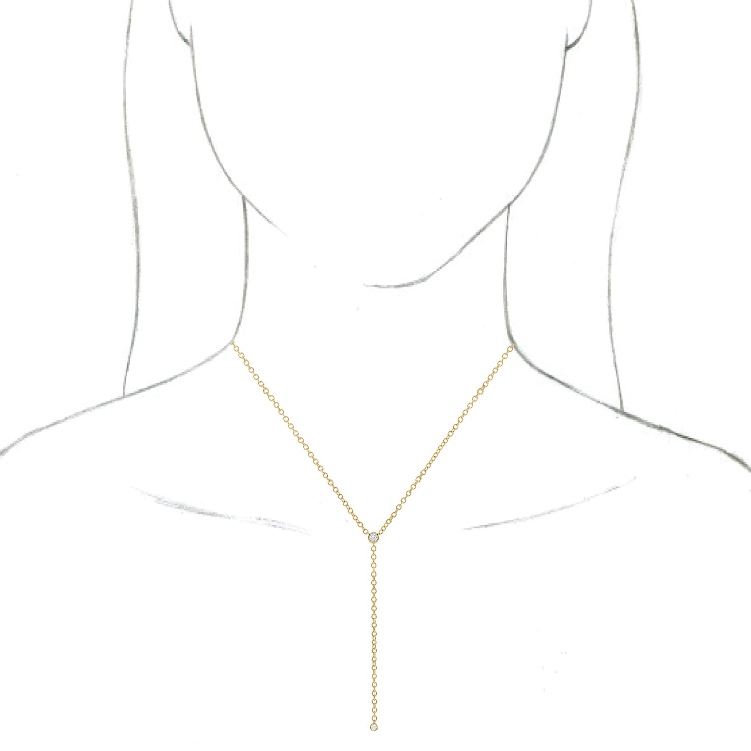 14K Yellow 1/5 CTW Natural Diamond Bar 15-17 Y Necklace