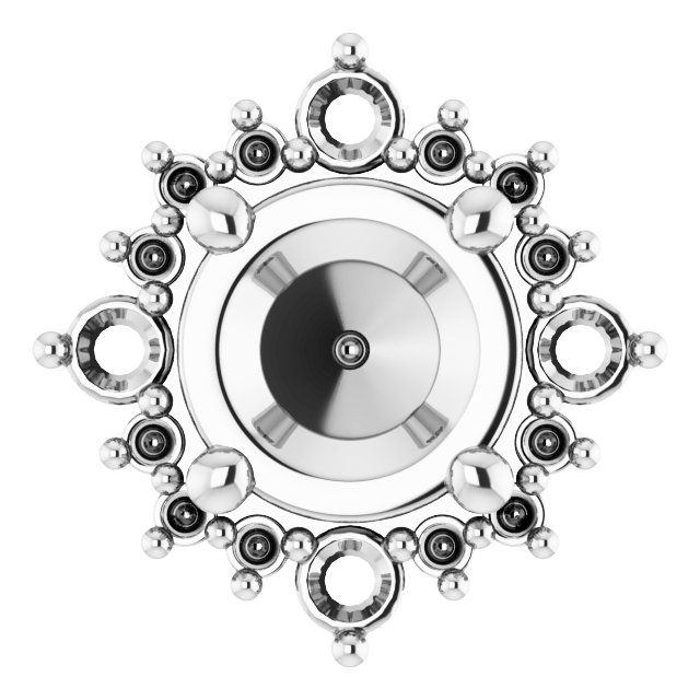 Round 4-Prong Halo-Style Earring Setting