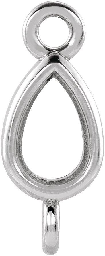 Pear Bezel-Set Link