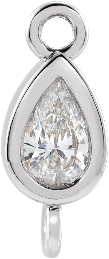 Pear Bezel-Set Link