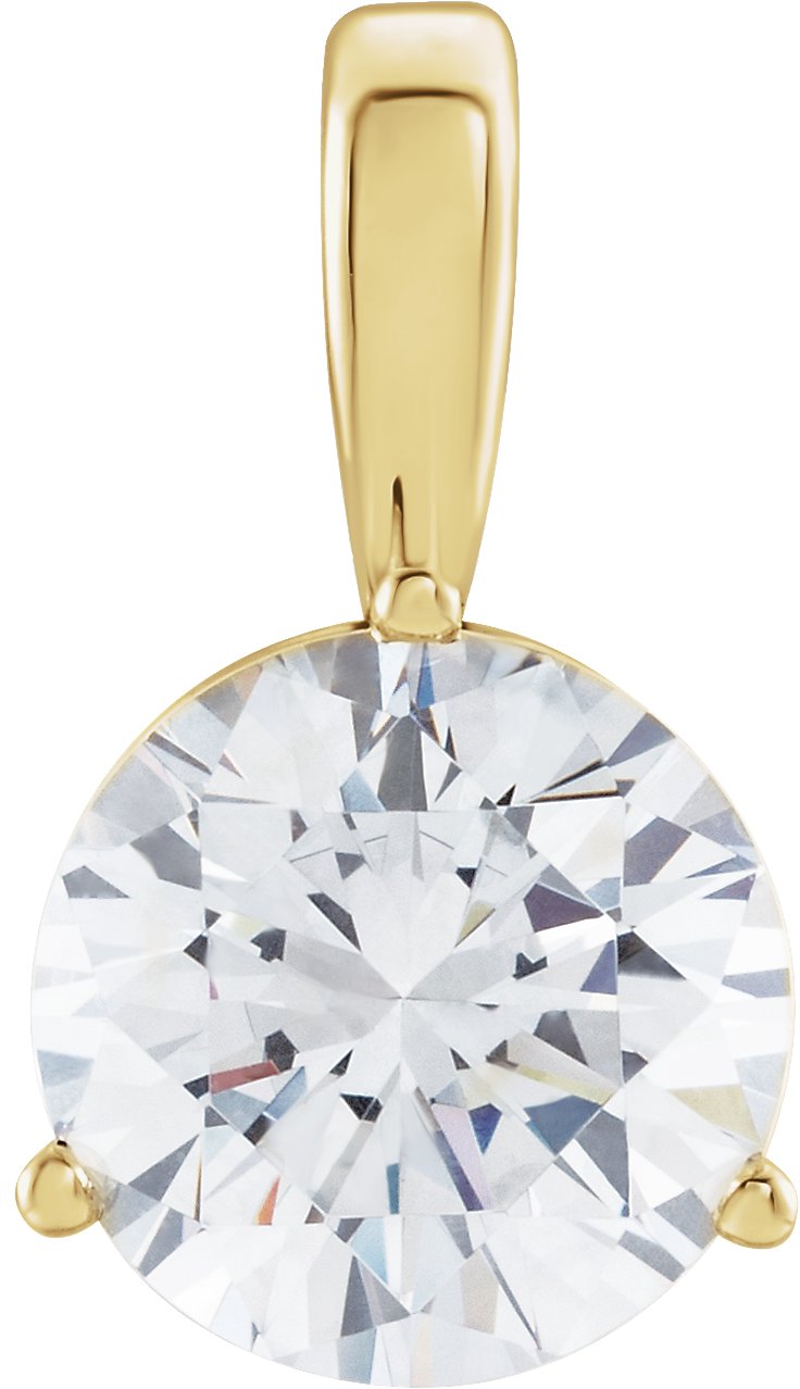 14K Yellow 1/3 CT Lab-Grown Diamond Pendant 