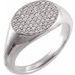 14K White 1/4 CTW Diamond Pavé Ring Size 4
