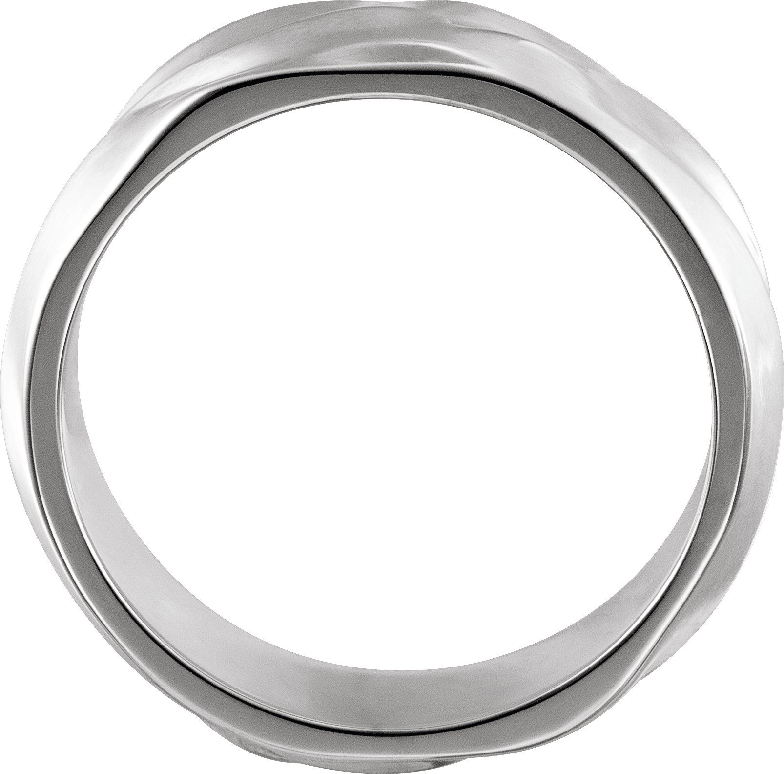 Platinum 6 mm Textured Band Size 10