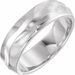 14K White 6 mm Textured Band Size 10.5