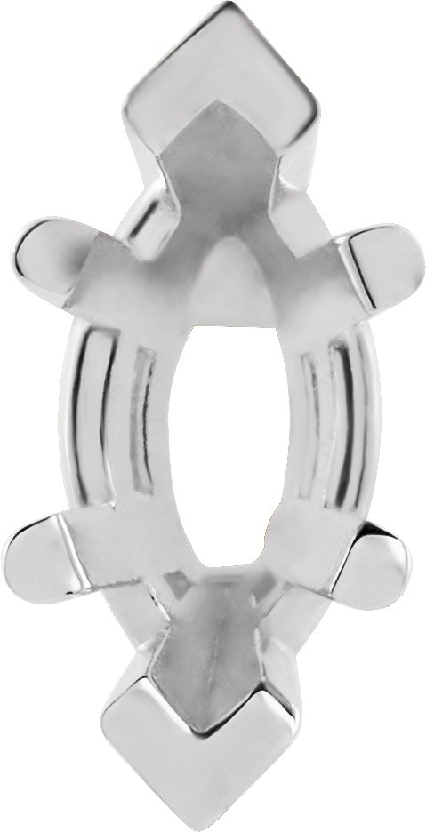 Marquise 6-Prong V-End Earring Setting
