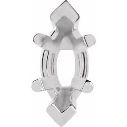 Marquise 6-Prong V-End Earring Setting