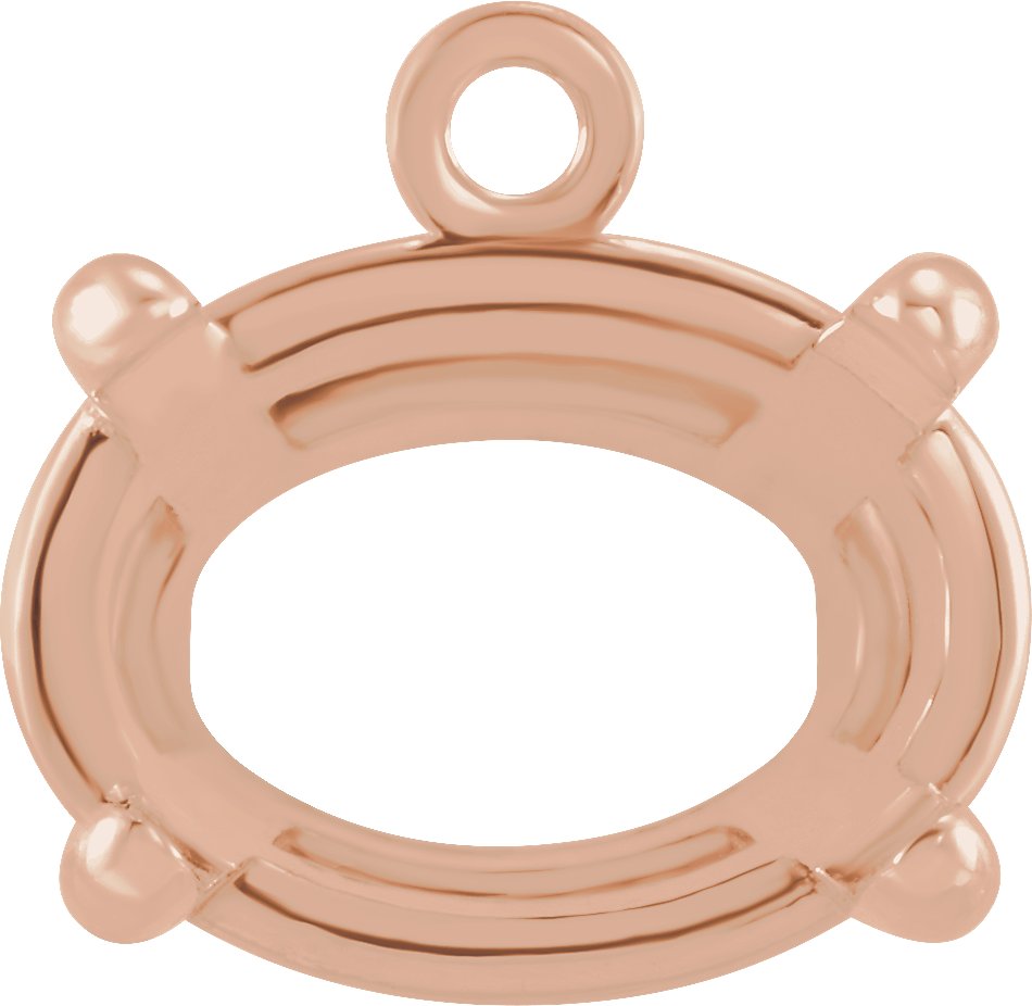 Oval 4-Prong Claw Dangle