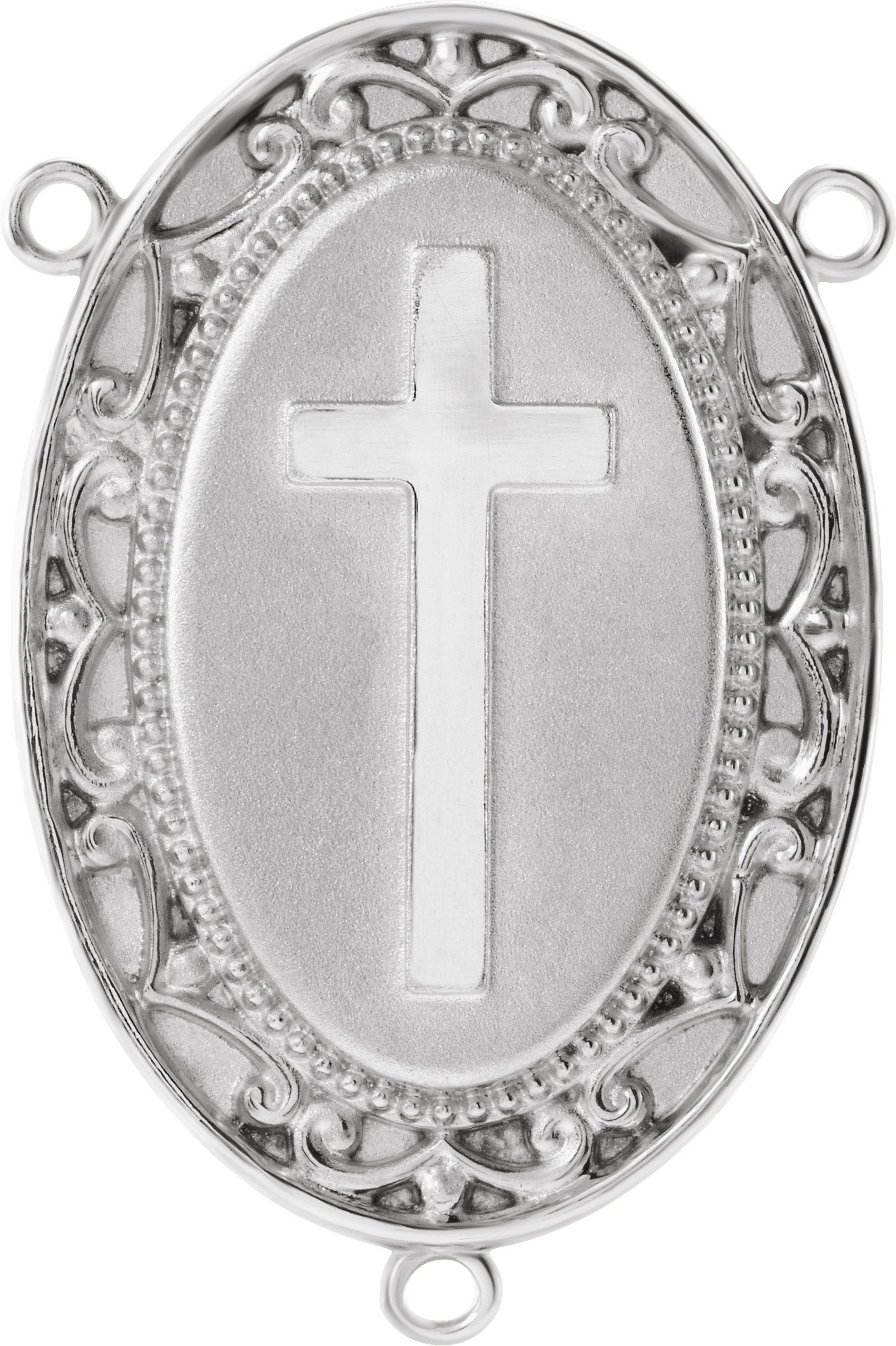 Cross Rosary Necklace Center